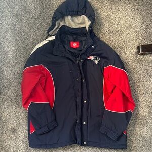 XXL New England Patriots Hooded Jacket - Perfect for a super fan. Minor stains